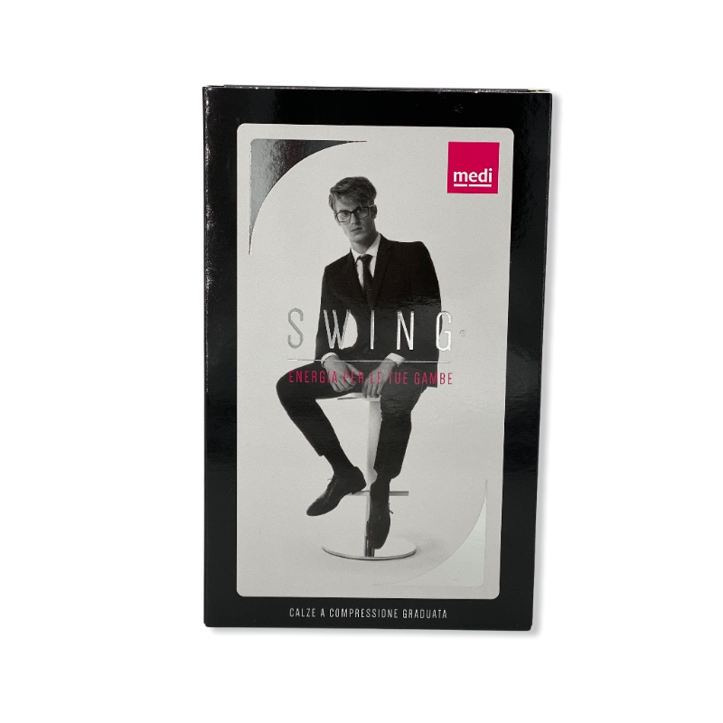 Gambaletto uomo cotton med 18 mm hg black 5