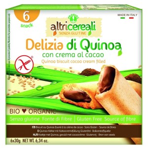 Altricereali delizia quinoa con crema di cacao bio 180 g