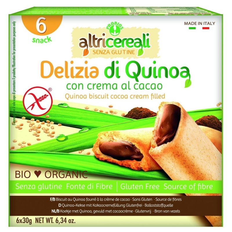 Altricereali delizia quinoa con crema di cacao bio 180 g