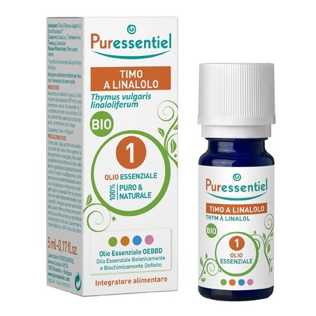 Puressentiel timo a linalolo olio essenziale bio 5 ml Puressentiel timo a linalolo olio essenziale bio 5 ml
