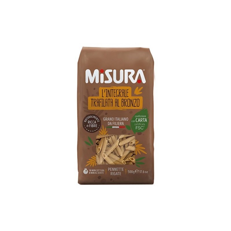 Misura pennette integrali con germe di grano 500 g Misura pennette integrali con germe di grano 500 g