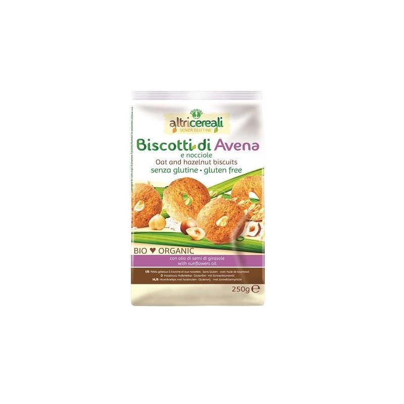 Altricereali biscotti all'avena/nocciole bio 250 g