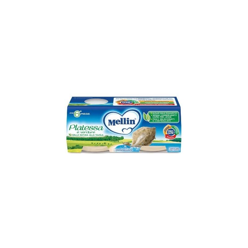 Mellin omogeneizzato platessa 2x80 g