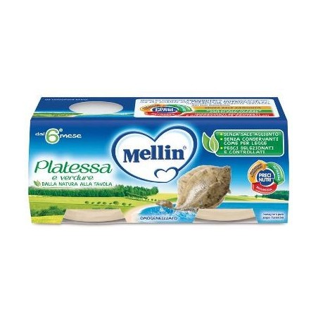 Mellin omogeneizzato platessa 2x80 g