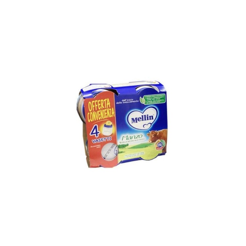 Mellin omogeneizzato manzo 4x80 g