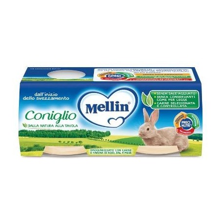 Mellin omogeneizzato coniglio 2x120 g