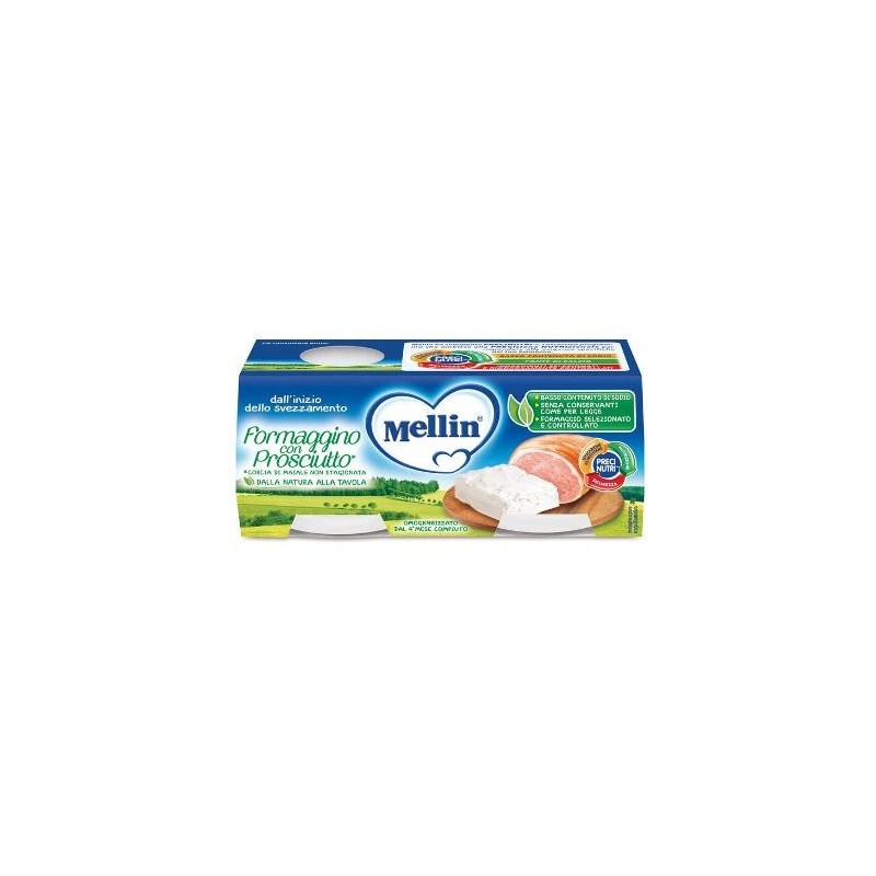 Mellin baby formaggino con prosciutto 2 x 80 g