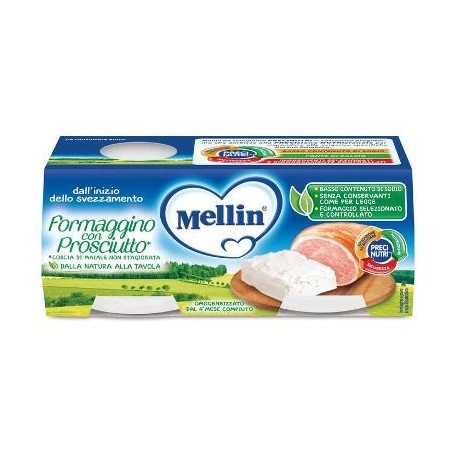 Mellin baby formaggino con prosciutto 2 x 80 g