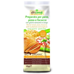 Altricereali preparato per pane pizza e focacce con grano saraceno e sorgo 500 g senza uova