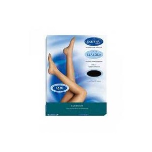 Sauber collant 140 super coprente maglia microrete nero 3 linea classica