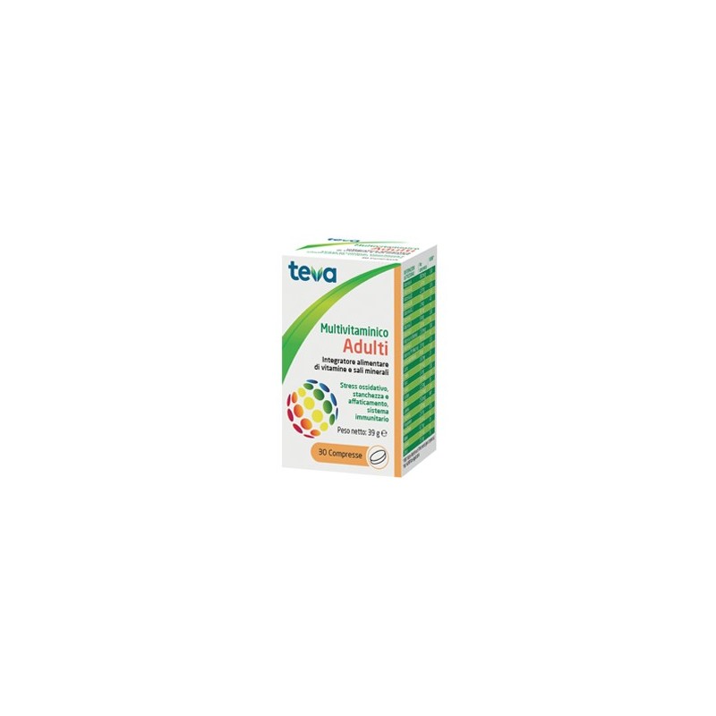Multivitaminico adulti teva 30 compresse 30 g Multivitaminico adulti teva 30 compresse 30 g