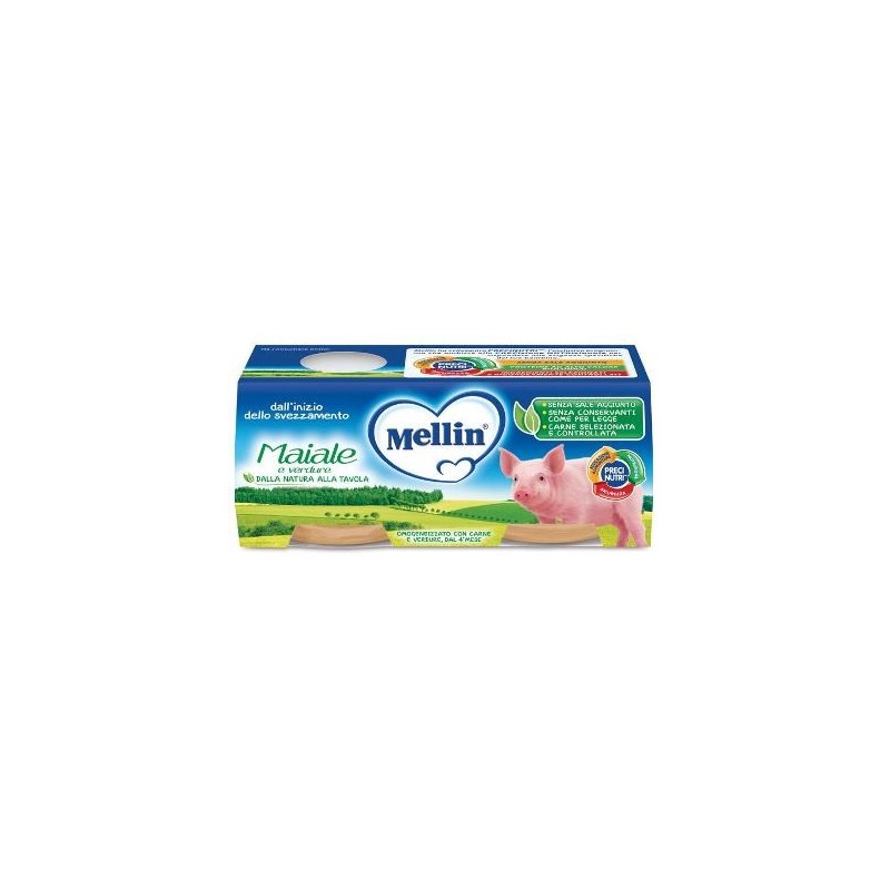 Mellin omogeneizzato maiale con verdure 2 pezzi x 80 g Mellin omogeneizzato maiale con verdure 2 pezzi x 80 g