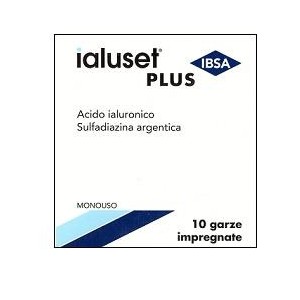 Garza impregnata ialuset ferite e ustioni non infette 10x10cm 10 pezzi