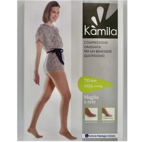 Kamila comfort collant maglia rete 70 denari playa 3 12/15 mmhg