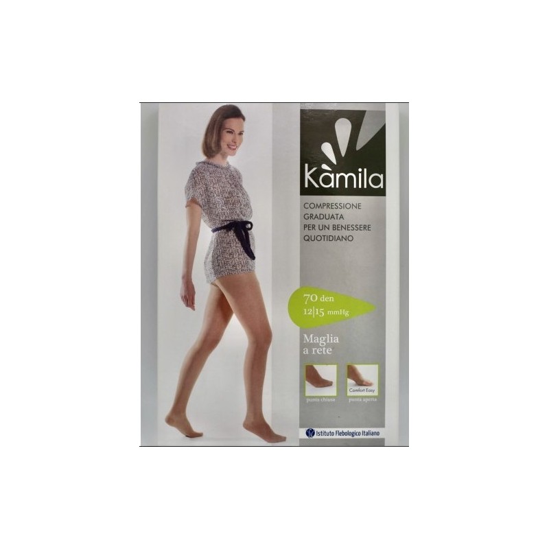 Kamila comfort collant maglia rete 70 denari playa 4 12/15 mmhg