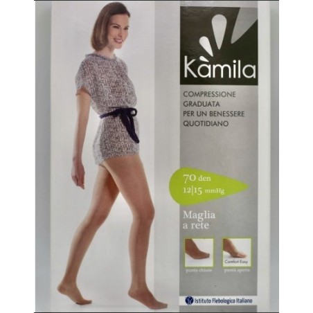 Kamila comfort collant maglia rete 70 denari playa 4 12/15 mmhg