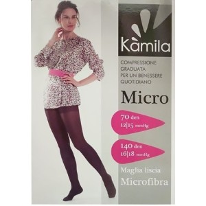 Kamila collant micro fibra 70 denari nero 3 12/15 mmhg