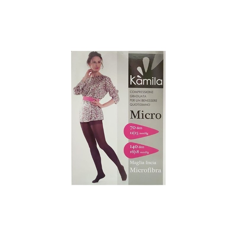 Kamila collant micro fibra 70 denari nero 3 12/15 mmhg