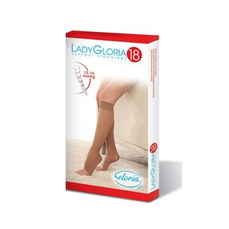 Ladygloria 18 gambaletto punta aperta nero 5