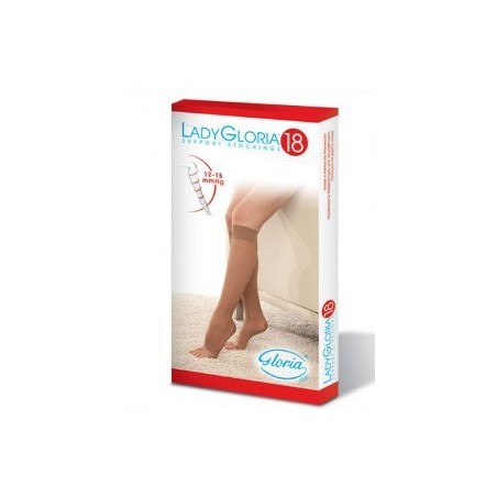 Ladygloria 18 autoreggente punta aperta daino 1