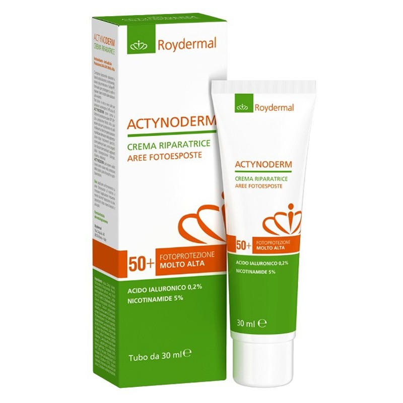 Actynoderm crema riparatrice aree fotoesposte fotoprotezione50+ molto alta 30 ml