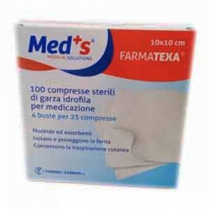 Garza compressa idrofila meds farmatexa 2/8 10x10cm 100 pezzi