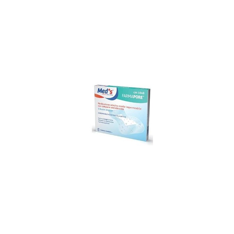 Medicazione meds pore adesiva impermeabile 10x6cm 5 pezzi