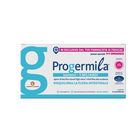 Progermila bambini 5 miliardi 6 flaconcini 10 ml Progermila bambini 5 miliardi 6 flaconcini 10 ml
