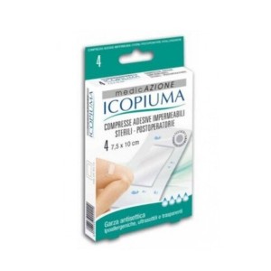Garza compressa icopiuma medicata postoperatoria 10x7,5 cm 4pezzi
