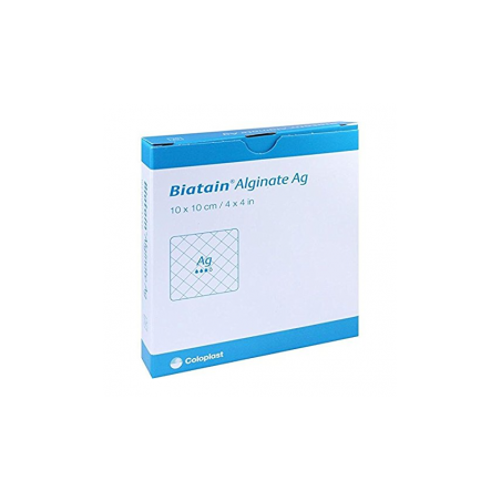 Medicazione biatain alginate in alginato e carbossimetilcellulosa 10x10 cm 10 pezzi