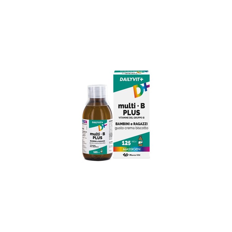 Dailyvit+ multi b plus vitamine del gruppo b per bambini e ragazzi gusto crema biscotto 125 ml