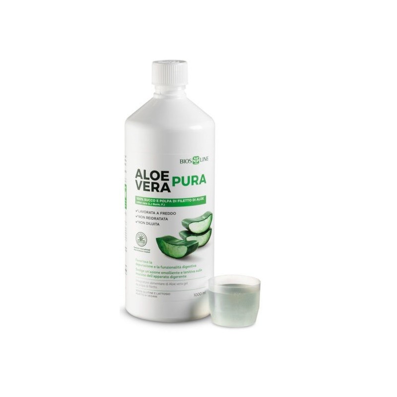 Biosline aloe vera succo polpa 1 litro Biosline aloe vera succo polpa 1 litro