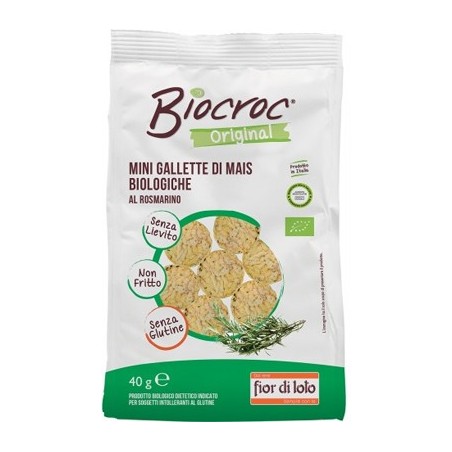 Biocroc mini gallette di mais rosmarino bio 40 g