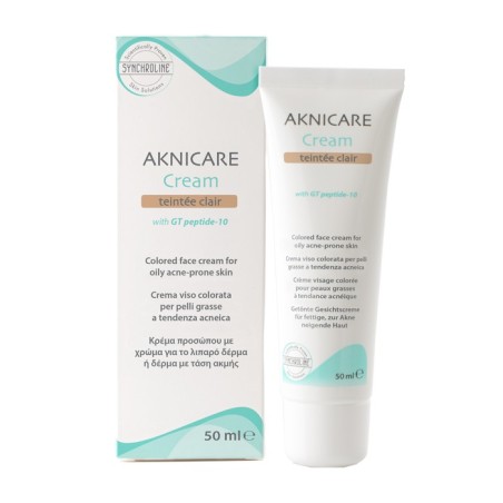 Crema trattante colorata per pelle acneica aknicare cream teintee clair tubetto 50 ml