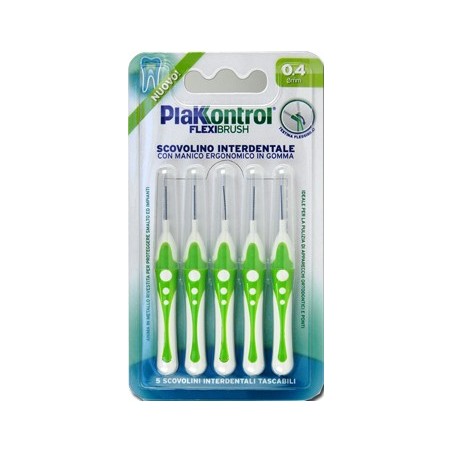 Plakkontrol scovolino interdentale flexi brush04 blister 5 pezzi