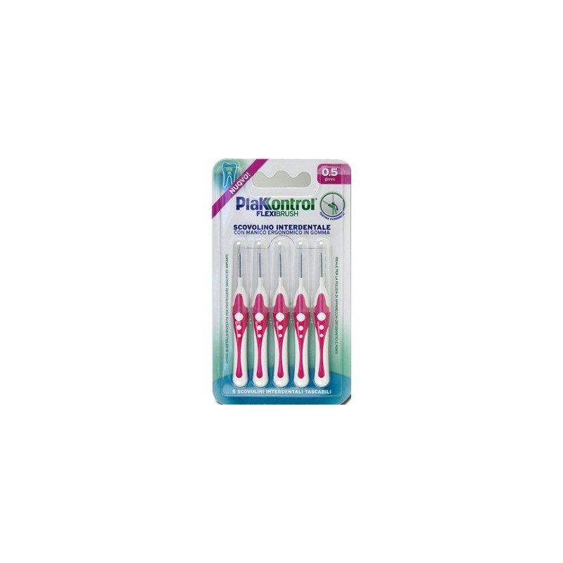 Plakkontrol scovolino interdentale flexi brush05 blister 5 pezzi