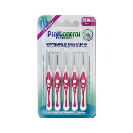 Plakkontrol scovolino interdentale flexi brush05 blister 5 pezzi