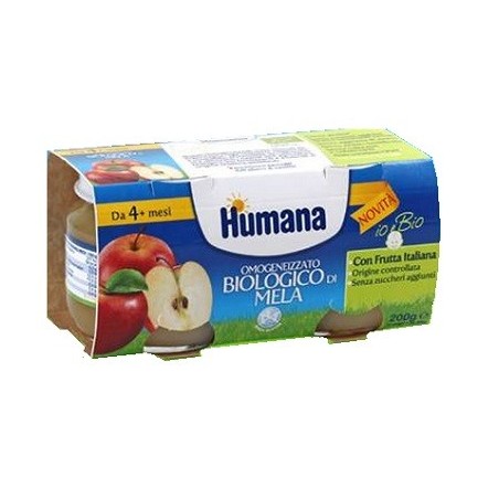 Humana omogeneizzato mela bio 2 vasetti 100g Humana omogeneizzato mela bio 2 vasetti 100g