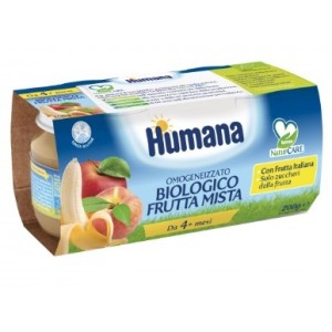 Humana omogeneizzato frutta mista bio 2 vasetti 100 g