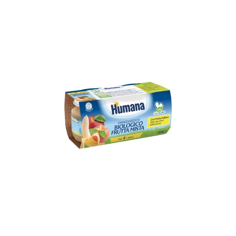 Humana omogeneizzato frutta mista bio 2 vasetti 100 g