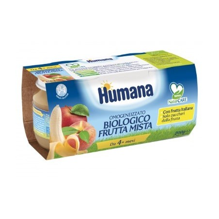 Humana omogeneizzato frutta mista bio 2 vasetti 100 g
