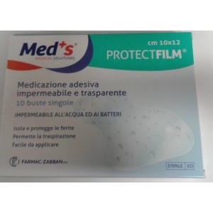 Meds protect film medicazione poliuretano impermeabile adesiva 10x12cm 10 pezzi