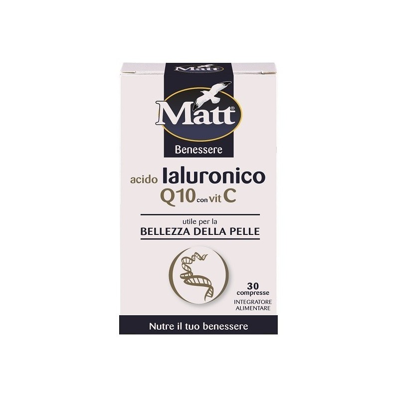 Matt benessere acido ialuronico q10 con vitamina c 30 compresse