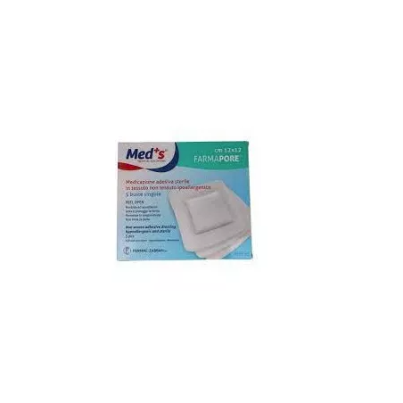 Medicazione meds farmapore adesiva sterile cm12x12 astuccio5 pezzi