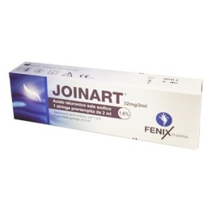 Siringa intra-articolare joinart acido ialuronico 1,6% 2 ml3 pezzi
