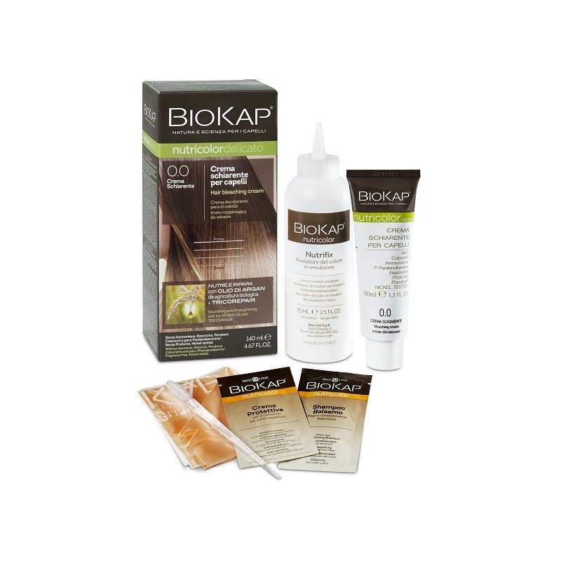 Biokap nutricolor 0,0 new crema schiarente tinta tubo + flacone