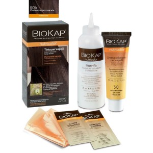 Biokap nutricolor 5,06 castano noce moscata tinta tubo + flacone