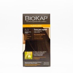 Biokap nutricolor 5,3 new castano oro chiaro tinta tubo + flacone