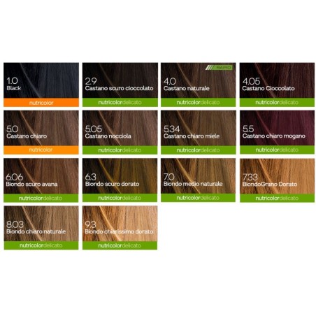 Biokap nutricolor delicato 5,34 castano chiaro miele tinta tubo + flacone