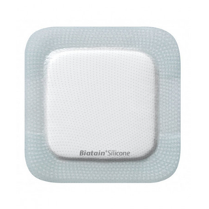 Medicazione biatain in schiuma di poliuretano con idrocolloide e bordo adesivo 15x15 cm 5 pezzi